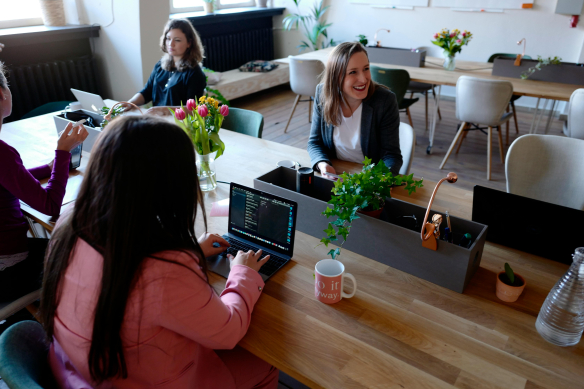 Women at desk